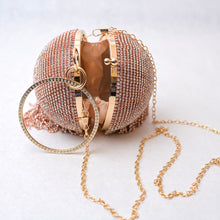 Load image into Gallery viewer, Round Rhinestone Clutch