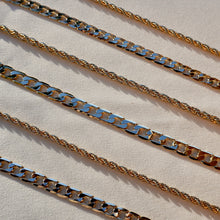 Load image into Gallery viewer, Unisex Brazilian 14k Gold Dipped 8" Figaro Bracelet