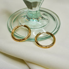 Load image into Gallery viewer, Gold Halo Hoops