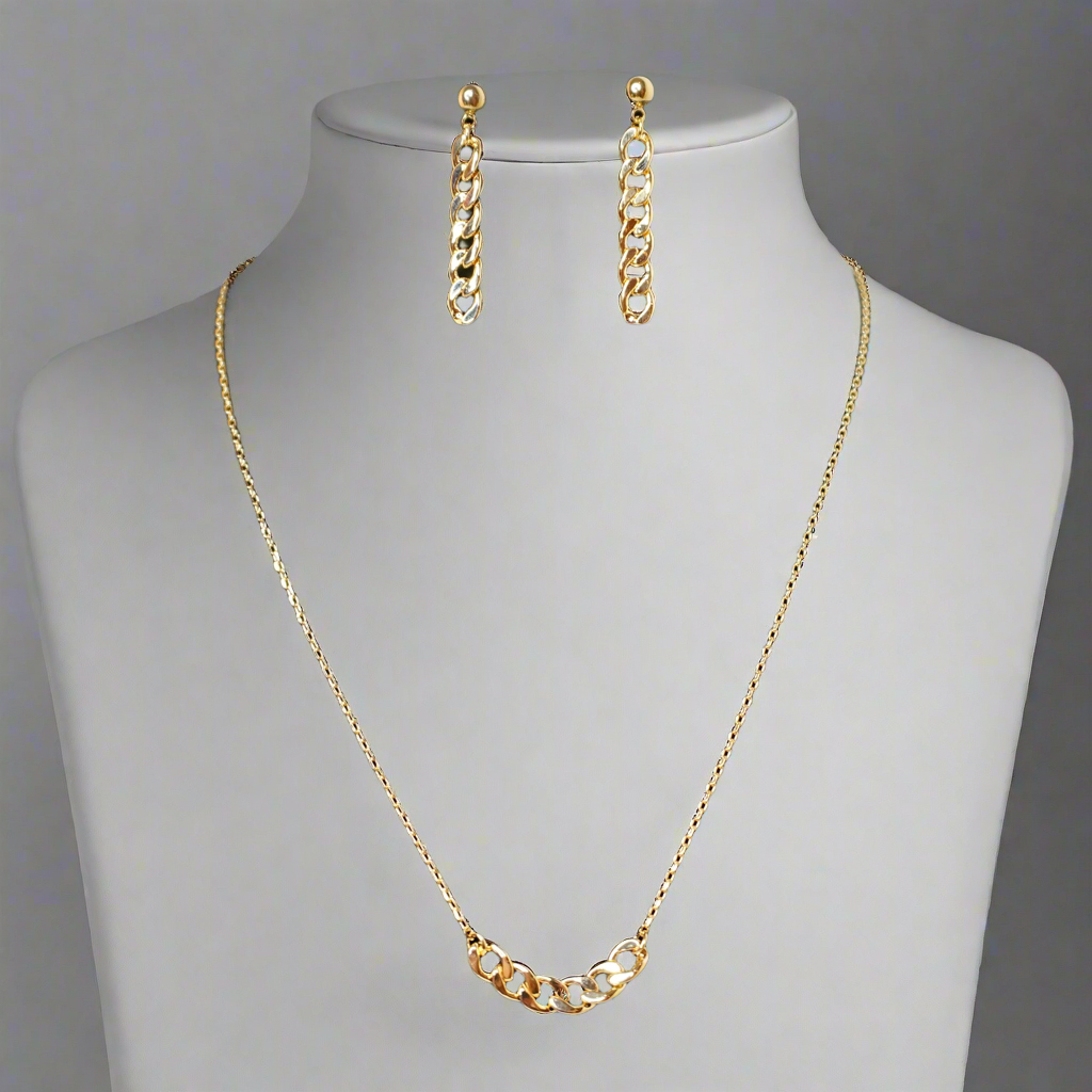 14k Gold Dipped Chain Set